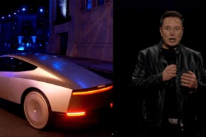 Elon Musk unveils Tesla's new two-door robotaxi with no steering or pedals