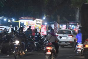 Encroachment by food vendors is a serious problem on Mate Chowk to IT Park road