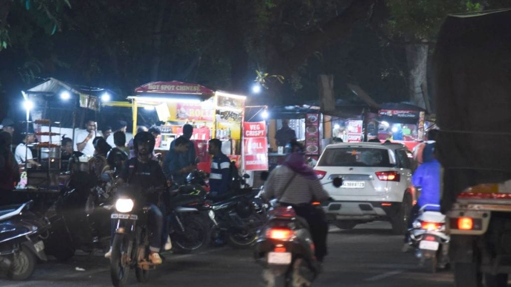 Encroachment by food vendors is a serious problem on Mate Chowk to IT Park road