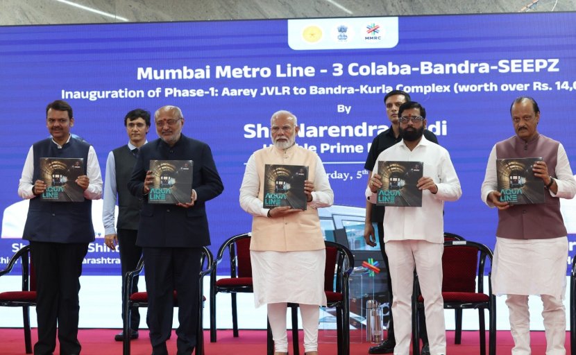 PM Modi Inaugurates Mumbai Metro 3 BKC To Aarey photo