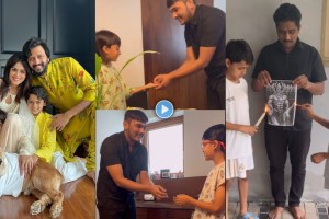 Genelia Deshmukh shares sons Dussehra celebration