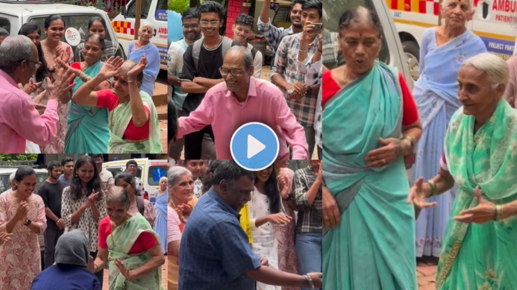 Happiness has no age limit old man and women danced to Tambadi Chambadi song