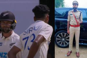 Mohammed Siraj Devon Conway Engage In Banter in India vs New Zealand Test