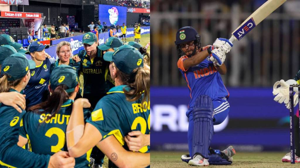 AUS W beat IND W by Runs and Australia Qualify for T20 World Cup 2024 Semifinals Harmanpreet Kaur Half Century