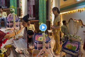 Marathi actress Khushboo Tawde Baby Girl Naming Ceremony Video viral