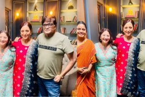 Kishori Shahane, Ashok Saraf and Nivedita Saraf great meet photo viral