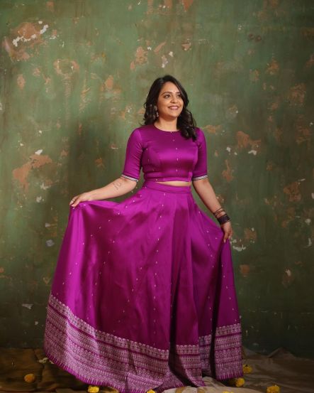 Kunjika Kalwint Purple Lehenga Look