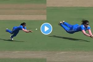 Radha Yadav taking amazing catch video viral