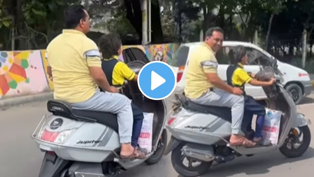 In sambhajinagar minor girl is caught driving scooty shocking video