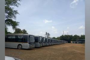 Municipal bus drivers and conductors went on indefinite strike affecting peoples on Navratris first day