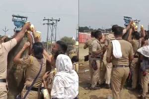 pm modi police no drinking water