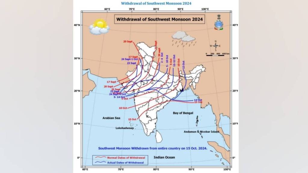 monsoons return journey is gaining momentum withdrawing from parts of North and Northeast India