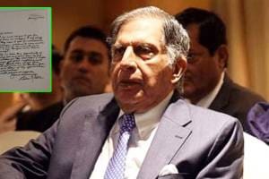 Ratan Tata signed letter, Ratan Tata,