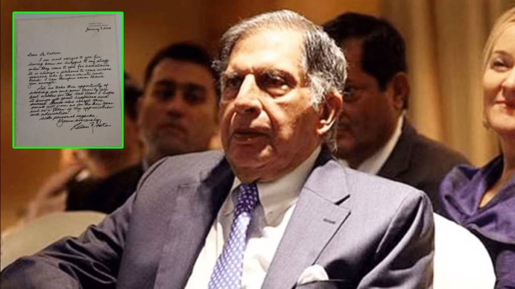 Ratan Tata signed letter, Ratan Tata,