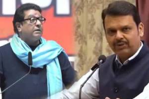 Devendra Fadnavis and Raj Thackeray in Kalyan Dombivli on Thursday to file nomination papers