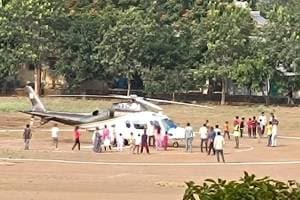 Shiv Sena Shinde faction sent AB applications by helicopter to Deolali and Dindori shocking NCP