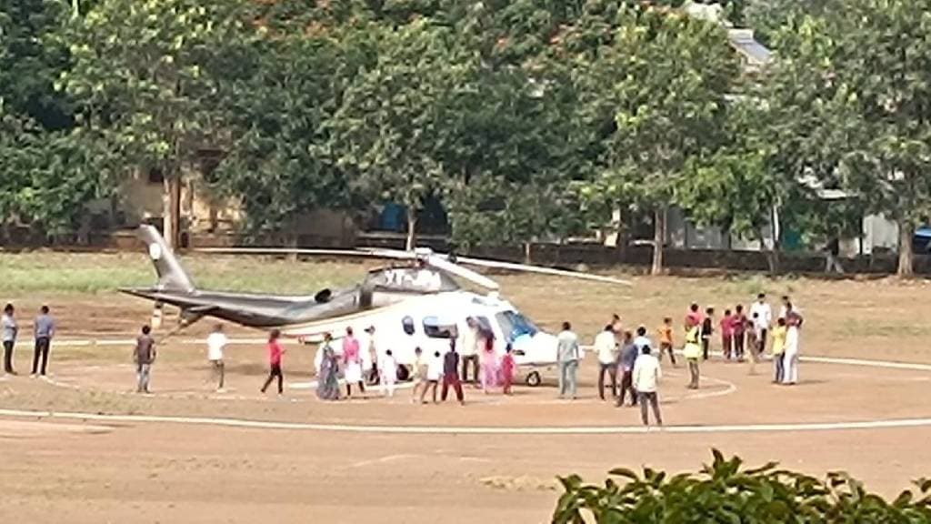 Shiv Sena Shinde faction sent AB applications by helicopter to Deolali and Dindori shocking NCP