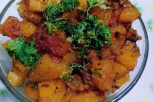 kachya papayachi sukhi bhaji recipe in marathi bhaji recipe