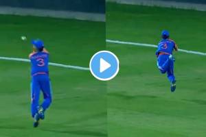 Ayush Badoni picked up a sensational flying catch