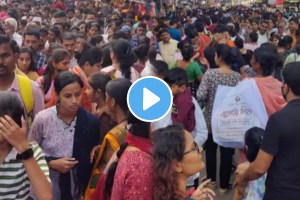 Traffic jam in pune city due rush for Diwali 2024 shopping Shocking video