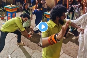 lakhat ek amcha dada fame nitish Chavan dance in 100 episode completed celebration