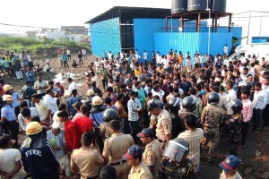 Three laborers died after a water tank collapsed in Pimpri Chinchwad