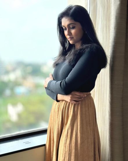 Rinku Rajguru Black Top Skirt Look