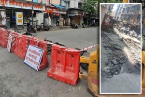 Roads closed in Dombivli for concrete road works