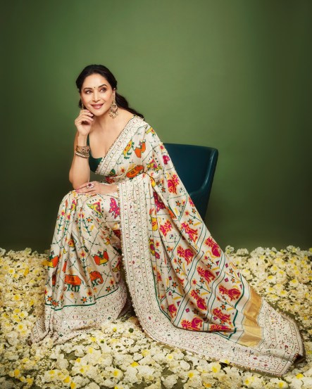 madhuri dixit saree look