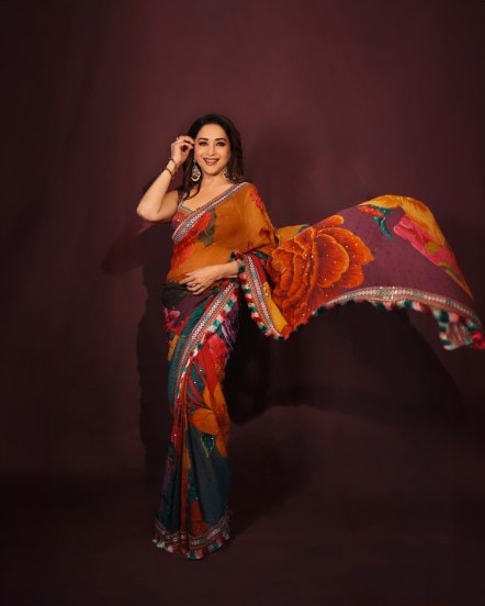 madhuri dixit saree look