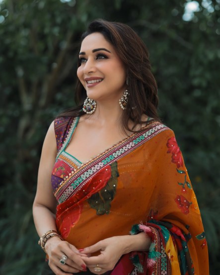 madhuri dixit saree look