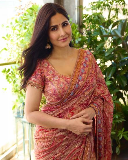 Katrina kaif saree look, navratri 2024