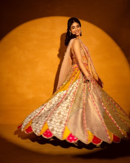 Kritika Kamra Lehanga Look, navratri look,