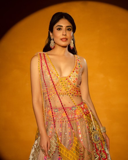 Kritika Kamra Lehanga Look, navratri look,