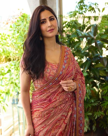 Katrina kaif saree look, navratri 2024