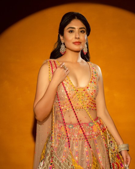 Kritika Kamra Lehanga Look, navratri look,