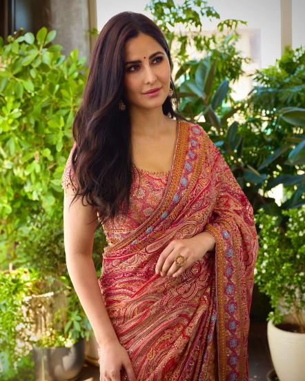 Katrina kaif saree look, navratri 2024