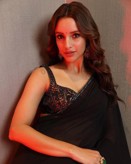 Tripti dimri black saree Look, bhool bhulaiyaa 3