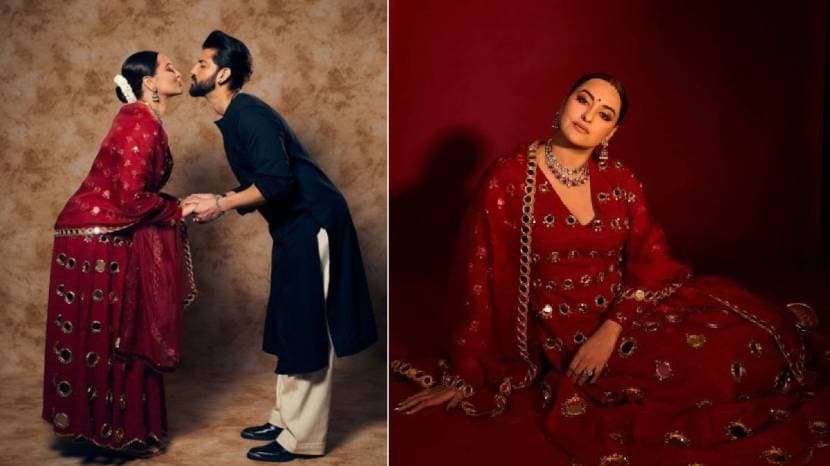 Sonakshi Sinha and Zaheer Iqbal Diwali look, Sonakshi Sinha and Zaheer Iqbal Diwali Photoshoot