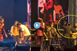 Sonu Nigam keeps singing as he dodges man charging at him during live concert video viral