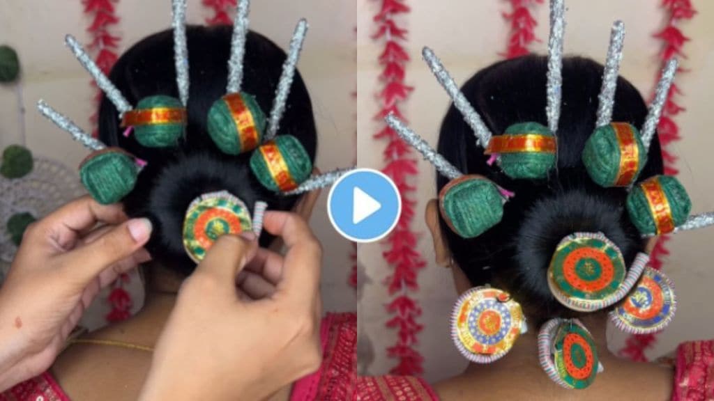 video viral : a woman wear the crackers in the hair