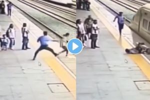 Heroic Railway Employee Saves Young Woman from Suicide: Viral Video