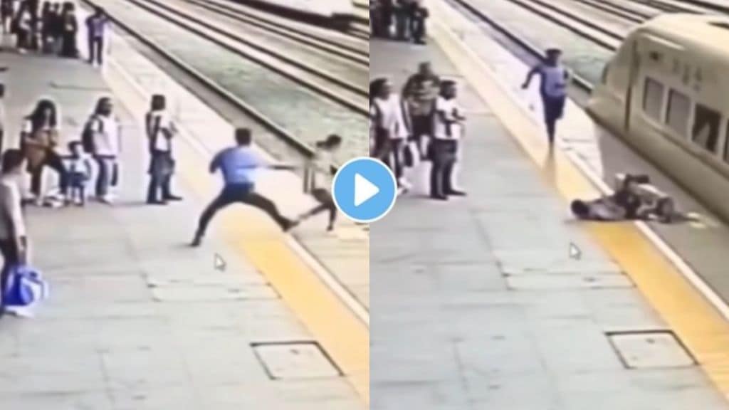 Heroic Railway Employee Saves Young Woman from Suicide: Viral Video