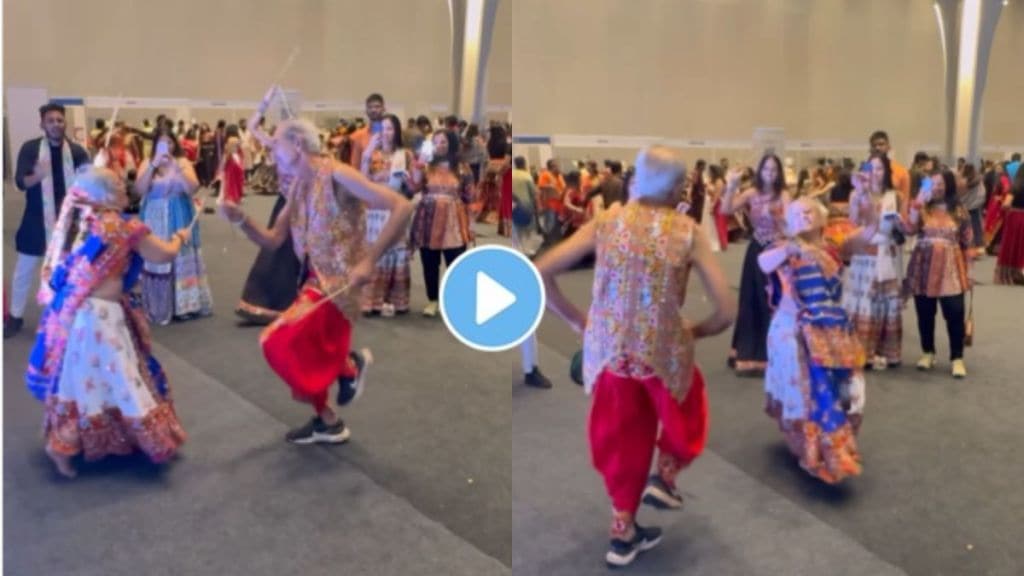 old couple dandiya dance video viral