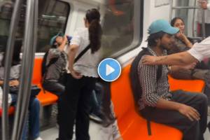 Viral Video Shows The young man got dizzy in the metro