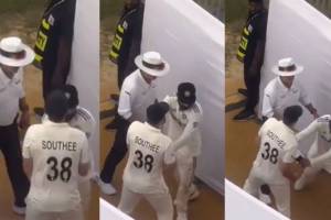 Virat Kohli Tim Southee Fighting Video Goes Viral in India New Zealand 2nd Test Pune Watch