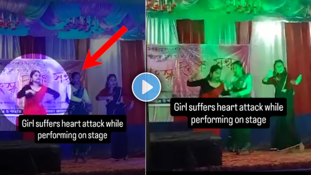 Young Girl died while performing dance on stage Assam student viral video on social media