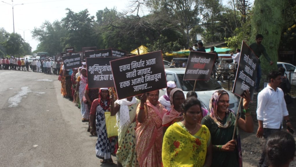 A march to the collector office for various demands of tribals nashik