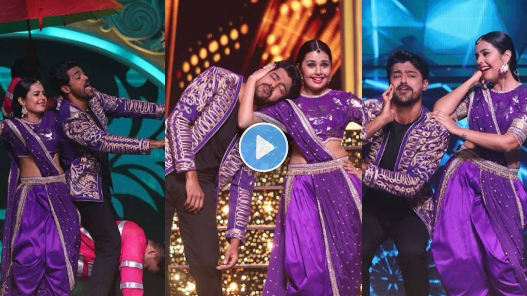 zee marathi awards akshara and adhipati energetic dance on joru ka ghulam