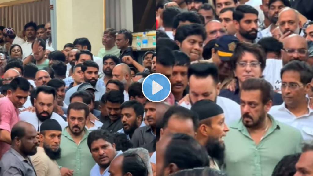 salman khan arrives at Baba Siddique residence